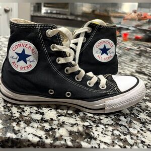 Converse Black High Top Sneakers with White Accents